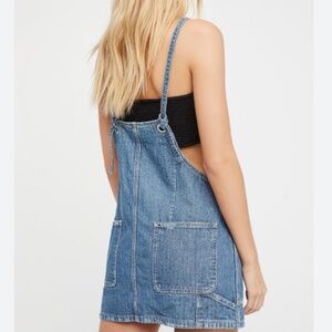 Free People Denim Overall Dress